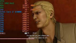 Yakuza Kiwami 2 |TEST: GTX1060 maxq, i7 6700hq, SSD 256, 16gb ddr4 | MSI GS 73VR 6RF