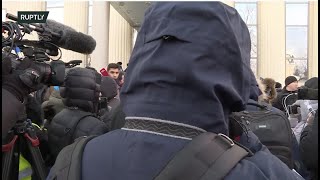 Live outside court in Moscow as Memorial Human Rights Center was officially banned