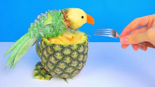 HOW TO MAKE A PARROT WITH PINEAPPLE (Pineapple Combination)?
