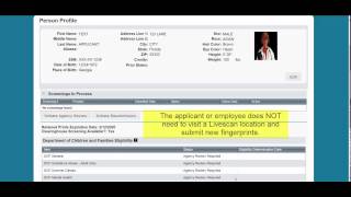 Background Screening Clearinghouse: Initiate an Agency Review