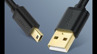 Позолоченный mini USB кабель Ugreen