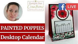 Facebook live replay, Christmas Cards and painted poppies, 2020 calendar,?Stampin Up, #stampinup