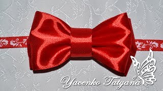 Мастер класс по созданию галстука-бабочки для мужчин из атласной ленты / DIY