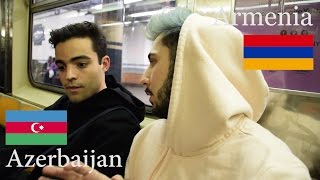 НЕЗНАКОМЕЦ В МЕТРО НЬЮ ЙОРКА ГОВОРИТ ПРО АЗЕРБАЙДЖАН И АРМЕНИЮ!