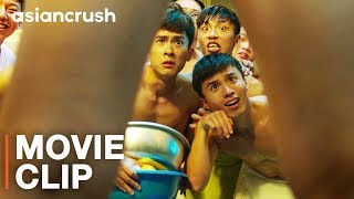 College guys compete in a duck-measuring contest ? | Clip from 'Happy Dorm'