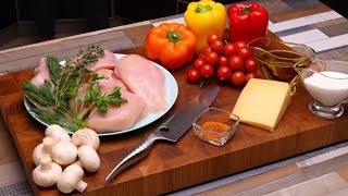 FRIED CHICKEN WITH MUSHROOMS