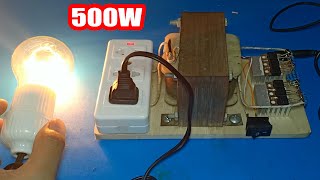 Making 500W inverter 12-220V without using any ic
