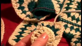 6 Урок Вязание крючком тапочек. Тапочки крючком. slippers crochet tutorial #knitting #crochet