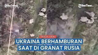 Tentara Ukraina Berhamburan di Tanah, Kena Granat Pasukan Rusia