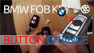 How to replace BUTTON on BMW LOGO FOB KEY F-series f30 f31 f10 f11