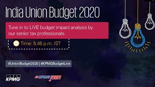 KPMG in India Union Budget 2020: LIVE Analysis