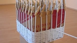 Плетение корзинки из газет