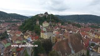 SIGHISOARA, ROMANIA IMAGINE AERIANA,ZONA CETATE