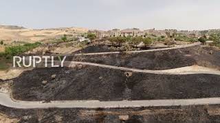 Italy: Drone captures scenes of post-fire destruction in Sicily amid 'Lucifer' heatwave