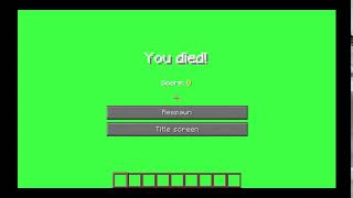 Free minecraft death green screen