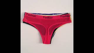 Women's Wrap Design Sexy Ladies Cotton Mesh Transparent Panties Thongs String lingerie