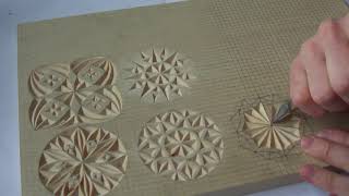 Геометрическая резьба по дереву. Урок 21 (geometric wood carving)
