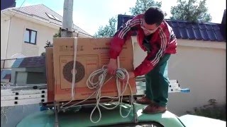 Установка монтаж кондиционера Супра Одесса Supra распаковка