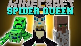 Minecraft: YOU ARE THE SPIDER QUEEN (CREATE YOUR OWN SPIDER ARMY!) Mod Showcase