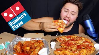 Dominos Pizza & Wings MUKBANG