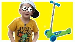 Супер Веселые Катания на Самокате Катаемся на Улице | Kids Damir Show