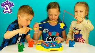 Рыбалка для детей Распаковка Детские игры Let's Go Fishin' game for children Розыгрыш