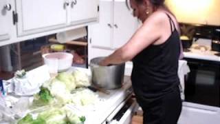Mamas making Cabbage Rolls