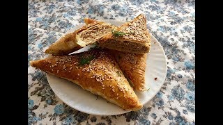 Ленивые пирожки с мясом из лаваша. Быстро,просто и очень вкусно!