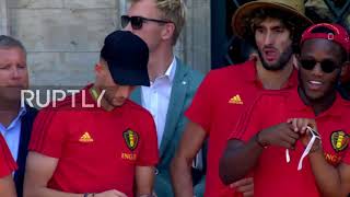 Belgium: Heroes' welcome for Les Diables Rouges in Brussels