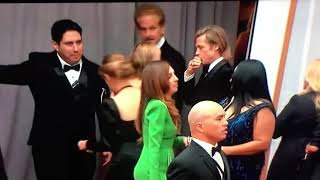 BRAD PITT vaping at Oscars red carpet