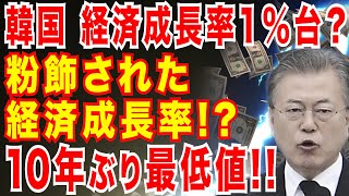韓国政府 経済成長率を粉飾!?実は1%台!?経済泥沼悪循環!?文在寅政権は経済政策を転換し雇用の質と量を改善すべき