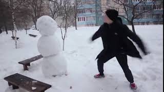 Как отп٭здить снеговика! Ахаха! Смешные видео 2016! Короткие видео приколы 2018! VIDEOMEG RU