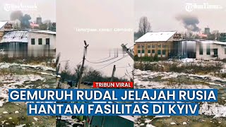 Inilah Rekaman Detik-detik Rudal Jelajah Rusia Gempur Fasilitss Infrastruktur Penting di Kyiv