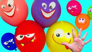 Развивающее видео Для детей Учим цвета Лопаем воздушные Шарики с водой Поем Песня Семья пальчиков