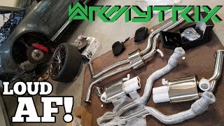 Salvage 800HP Audi RS7 Rebuild: ARMYTRIX Exhaust + Race Downpipe Install