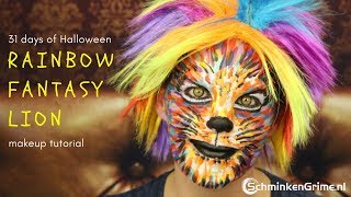 Rainbow Fantasy Lion Makeup Tutorial | FX Makeup | 31 days of Halloween