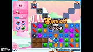 Candy Crush Level 1405 Audio Talkthrough, 1 Star 0 Boosters