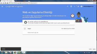 Gmail hesabının google arama geçmişini silme