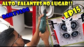 Instalei os Graves 7Driver ES18" - Wesley LED Colocando LED no Paredão da Veinha