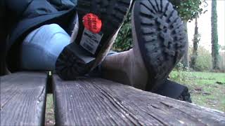 Giantess brown ankle boots POV