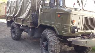 Газ 66 шишига. Приварили глушитель от волги.