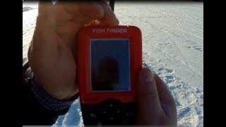 Эхолот Fish Finder с Алиэкспресс.  Испытание зимой, глубиномер.  Часть 2.