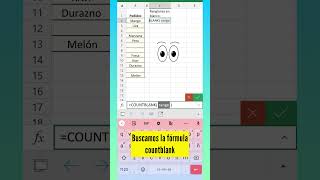???? Contar celdas vacías Excel | Fórmulas de Excel | Funciona en el celular y computadora | ⏰ Shorts