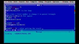pascal triangle in 4 steps  in c