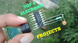 TOP 4 ELECTRONIC PROJECTS WITH IC CD4060, BUZZER, TRANSISTOR 13003 & BRIDGE RCTIFIER.
