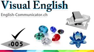 #005 Visual English Language Learning Practical Vocabulary Training Precious Metals Crystals and Sto