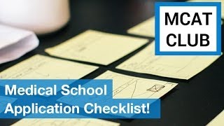 Med School Application (AMCAS) Checklist