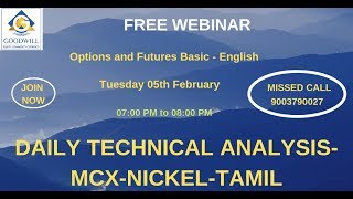 MCX NICKEL TRADING TECHNICAL ANALYSIS FEB 05 2019 TAMIL CHENNAI TAMIL NADU INDIA