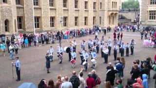 L&SER ACO Marching Band theme from 'The Longest Day' at The Tower of London
