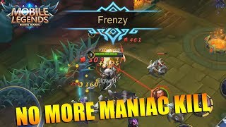 NO MORE MANIAC KILL! NEW VOICE ANNOUNCEMENT FRENZY KILL!!! MOBILE LEGENDS